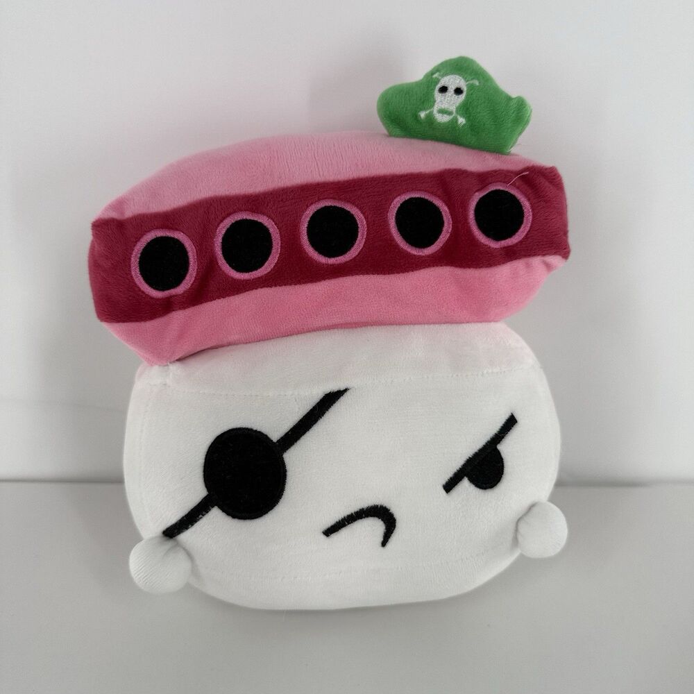 Yammy Yammy Captain Tako Sushi Small 8” Pirate Stuffed Plush Cute Kawaii 2011